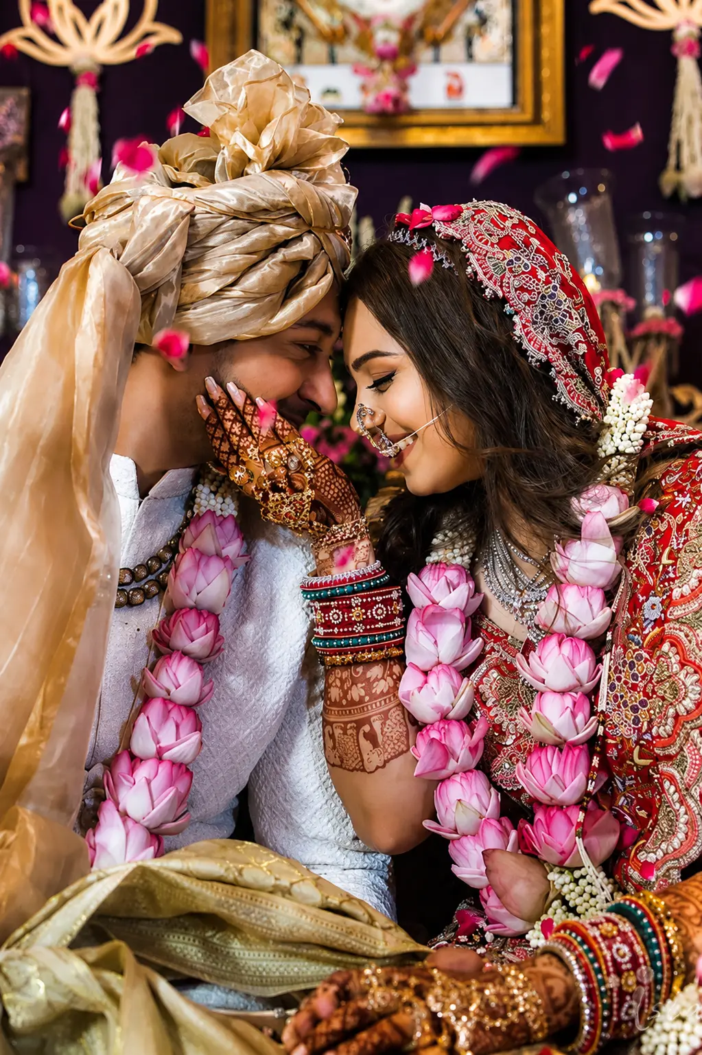 Wedding photography — Indian wedding couple closeup