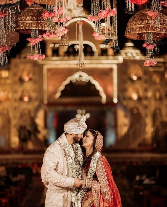 Wedding photography — Indian wedding couple portrait